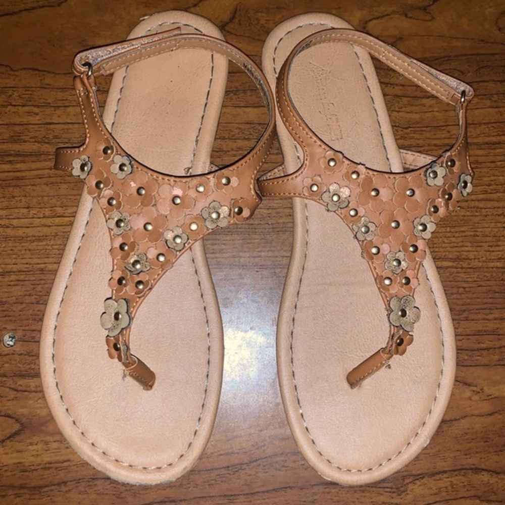 American Eagle Girls Kids Flower Sandals Size 3
